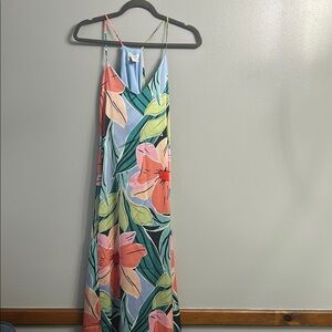 Nicole Miller Vibrant Floral Flowy Maxi Dress